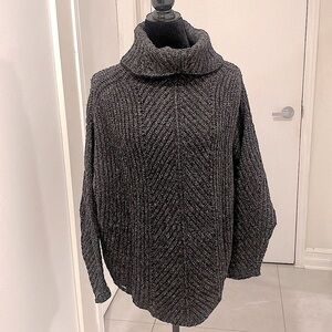 OXBOW, designed in France, very warm Charcoal long sleeve sweater, Size 2